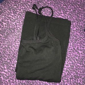 NWOT Uniqlo Black Cami built in shelf bra